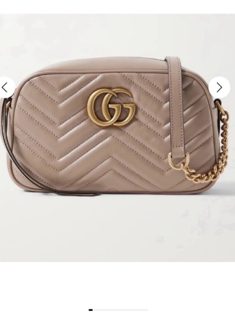 Gucci Maramont Rose Quilted Leather Crossbody Camera Bag